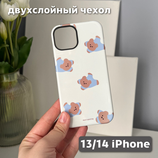 Двойной чехол на iPhone 13/14 / Айфон 13/14 с мишками - купить с ...
