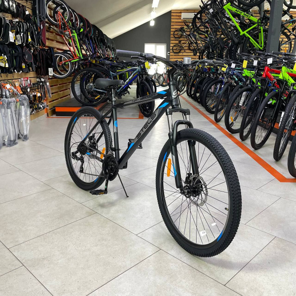 Велосипед горный 27,5" STELS Navigator 700 MD 19", черный/матовый, на ...