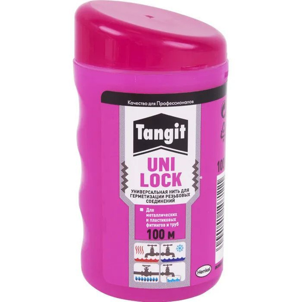 Нить (нитка) сантехническая 100м монтажная Henkel Tangit Uni-Lock, для ...