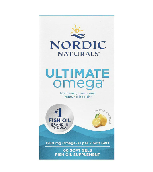 Nordic, Омега-3, Ultimate Omega, 1280 мг, 60 капсул - купить с ...