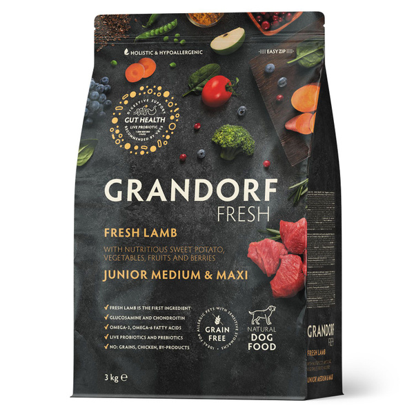 Сухой корм для щенков с 6 мес. средних и крупных пород Grandorf Fresh ...
