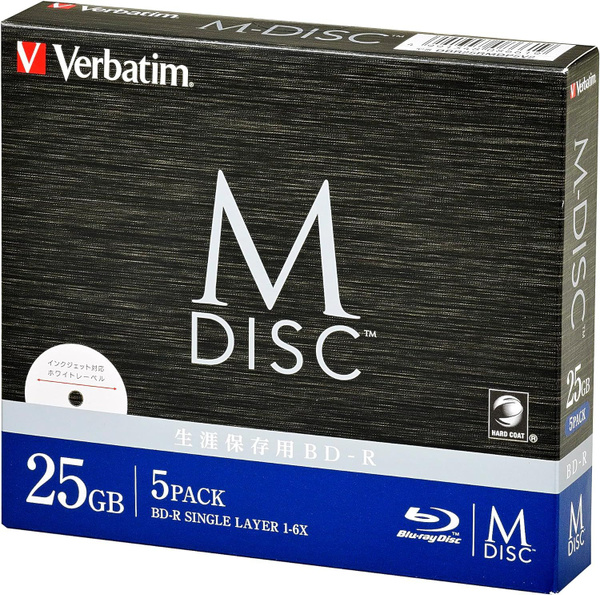 Диски Verbatim Blu-ray M-DISC BD-R 1-6X 25Gb (5 PACK) - купить с ...