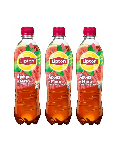 Холодный чай Lipton черный арбуз-мята, 500 мл х 3 шт - купить с ...