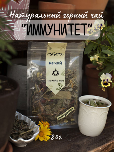 Горный травяной чай "Иммунитет" 80 гр, фиточай, чай рассыпной - купить ...