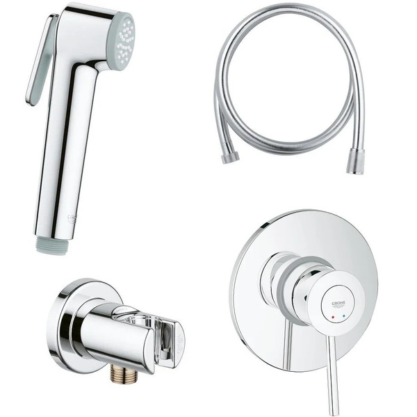Комплект сантехники GROHE BauClassic гиг душ Латунь, Пластик Жесткая ...
