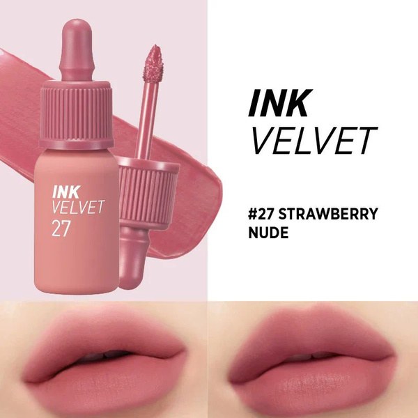 Тинт для губ PERIPERA Ink Velvet Tint (27 Strawberry Nude) помада для ...