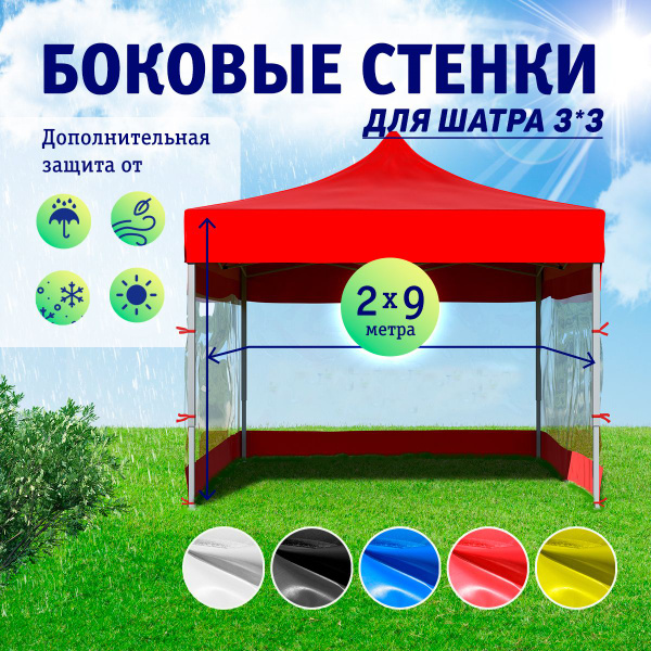 Боковые стенки для шатра торгового гармошка, торговой палатки, 9м ...