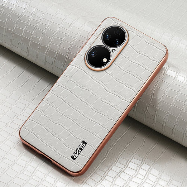 Кожаный чехол для Huawei P50 Pro / Хуавей Р50 Про, Ударопрочная задняя ...