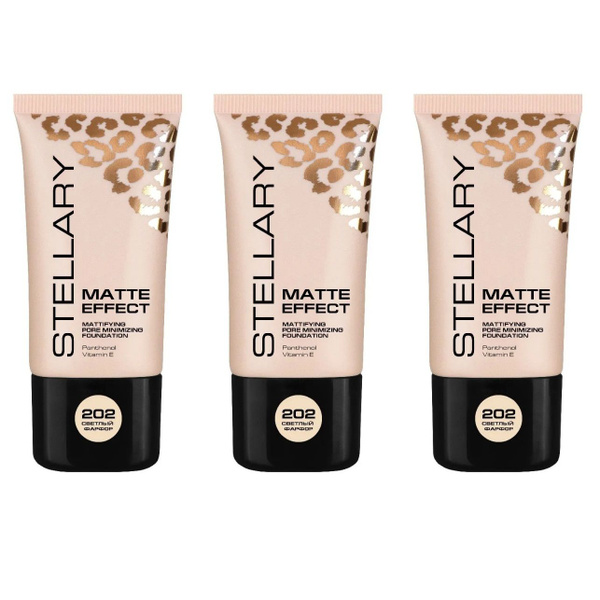 Stellary Тональный крем Matte effect foundation, тон 202 Светлый фарфор ...