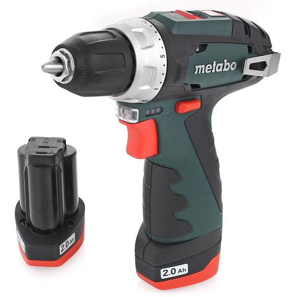Дрель-шуруповерт Metabo Аккумуляторная PowerMaxx BS 12 В, 2х2.0, LC12 ...