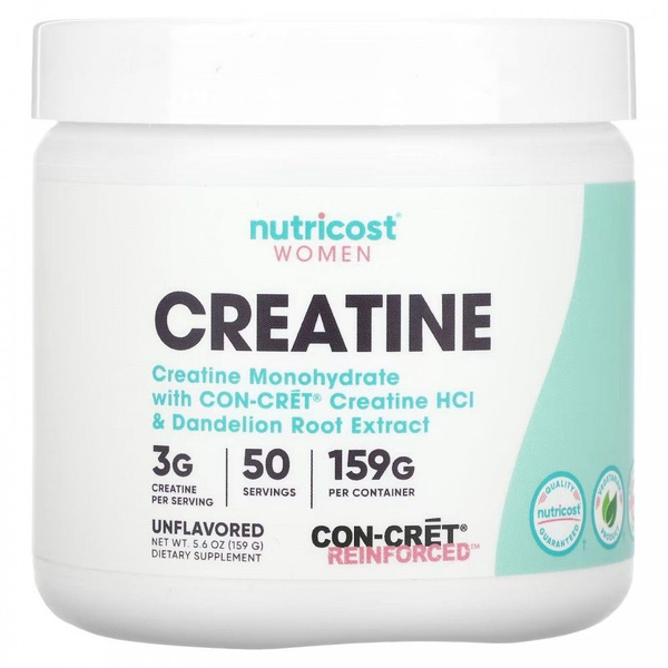 Nutricost, Для женщин, креатин, без добавок, 3 г (159 г) - купить с ...