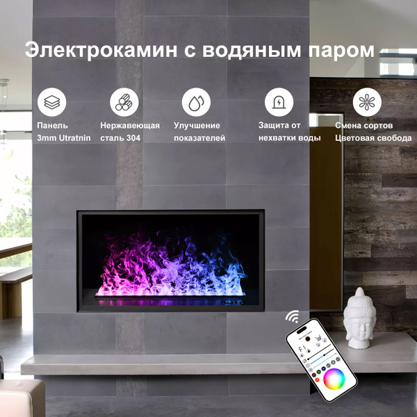 Kамин электрический, встраиваемый камин электрический декоративный ...