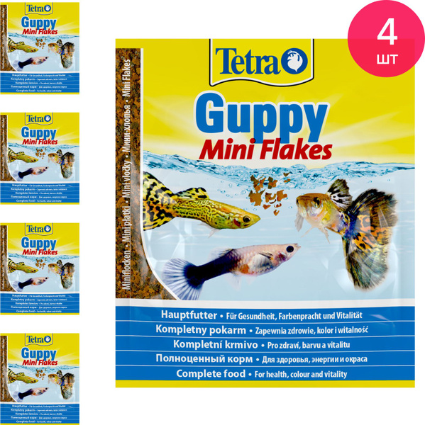 Корм для аквариумных рыбок Tetra / Тетра Guppy Mini Flakes для гуппи и ...