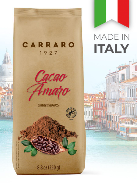 Растворимое какао Carraro Cacao Amaro 250 гр - купить с доставкой по ...