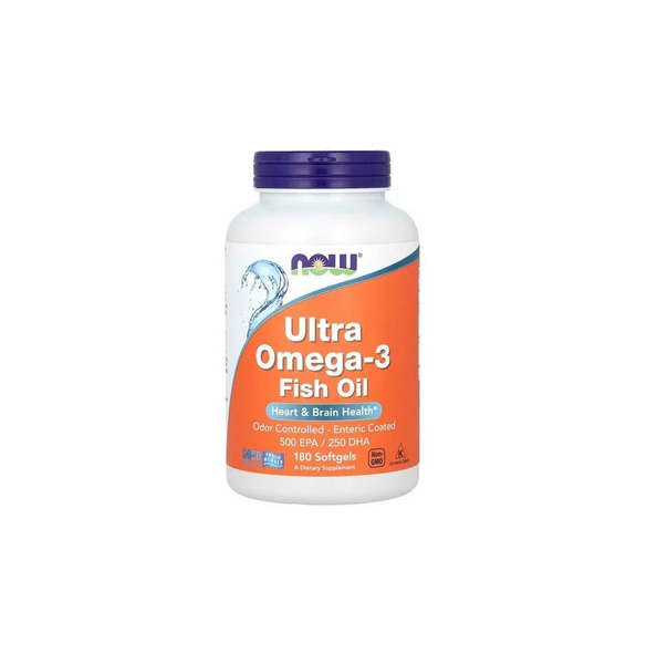 Ультра омега 3 Нау 180 гелевых капсул / Ultra Omega-3 500 EPA/250DHA ...