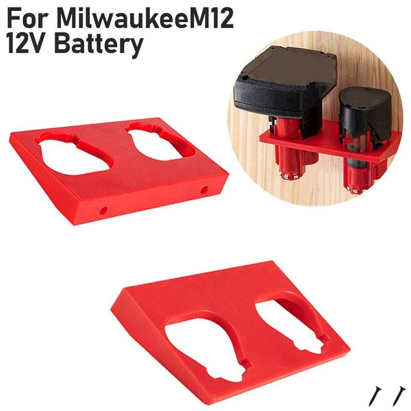 держатель аккумулятора с винтами для Milwaukee 12 В настенный держатель ...
