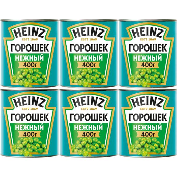 Горошек Heinz зеленый 400 г, набор: 6 штук купить на OZON по низкой ...