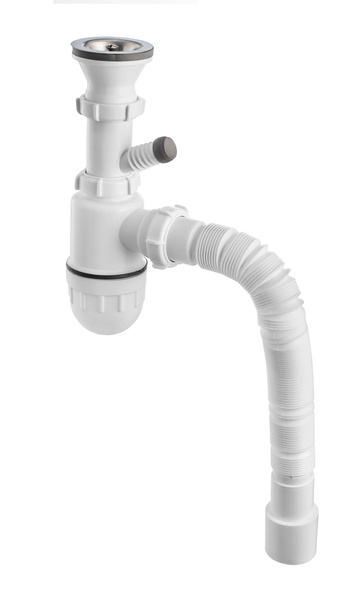 Сифон для раковины с нержавеющей чашкой 70 мм BAU Dream, 1 ", D 40 с ...