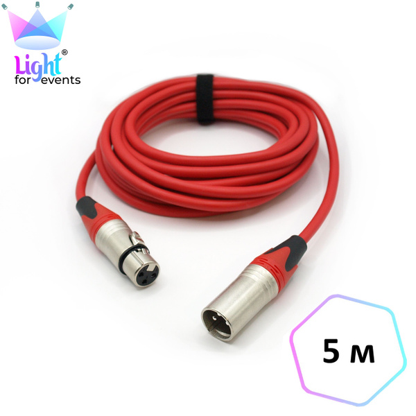 Кабель XLR Light for events для микрофона XLR-XLR, балансный, черный ...