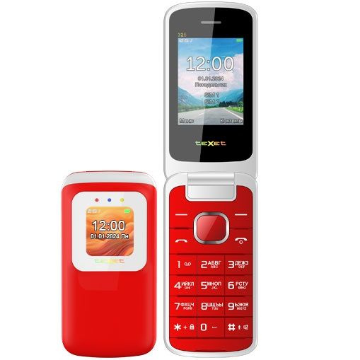 Мобильный телефон Texet TM-325, красный - купить по выгодной цене в ...