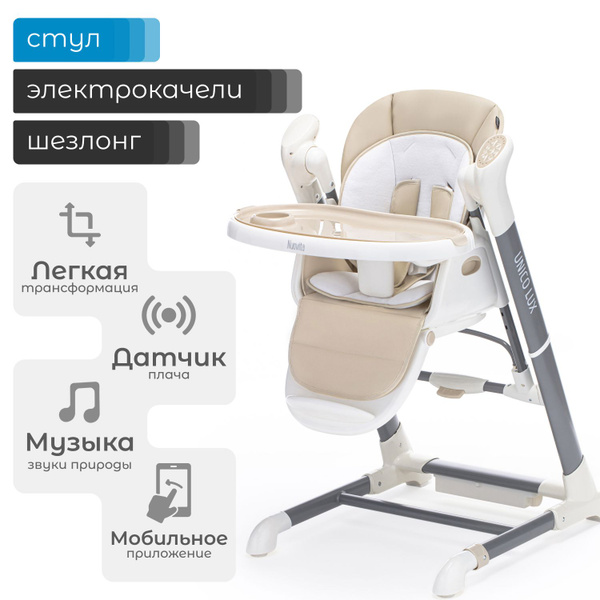 Детский стульчик для кормления 0+ Nuovita Unico Lux Bianco трансформер ...