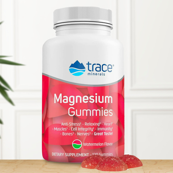 Магний цитрат Magnesium Gummies Trace Minerals 120 мармеладок (арбуз ...