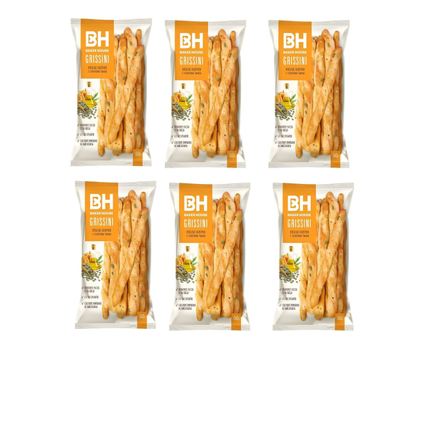 Baker House Хлебные палочки, Grissini, С семенами подсолнечника и ...