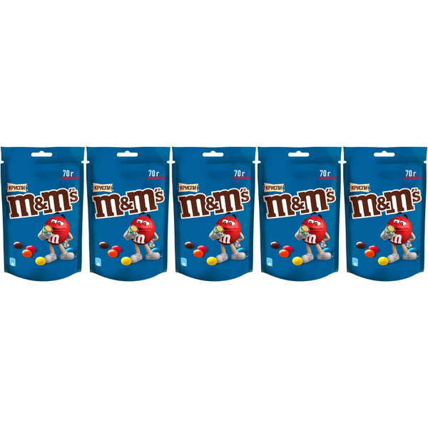 Драже M&M's Криспи 70 г, набор: 5 штук купить на OZON по низкой цене ...