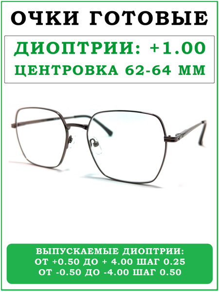 Квадратные очки для зрения купить на OZON по низкой цене (1748993387)