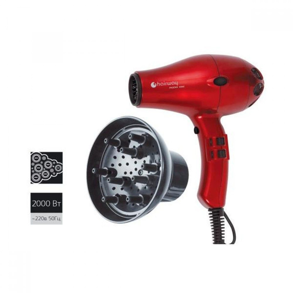 Фен для волос с диффузором, с ионизацией Hairway 03048 Phoenix Ionic ...