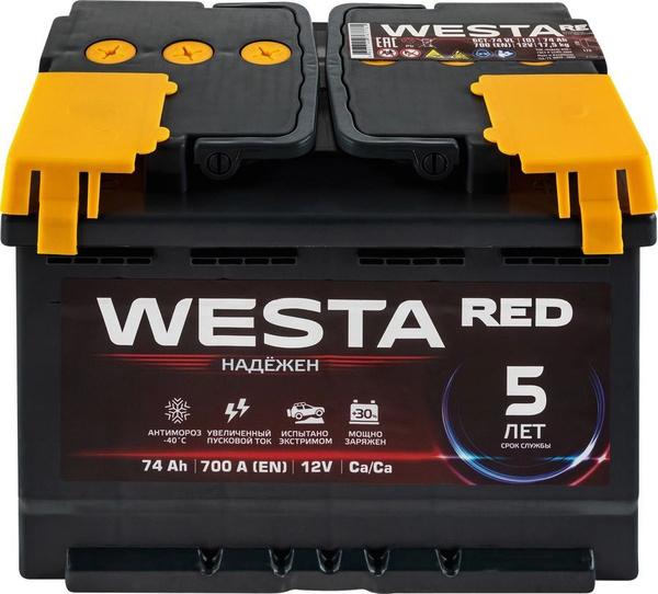 Батарея аккумуляторная WESTA RED 6 ст-74 обратная полярность купить на ...