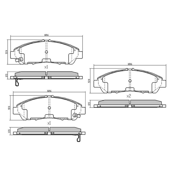 Колодки тормозные (Спереди) Honda Ridgeline 06-14