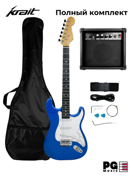 Электрогитара Stratocaster Krait STGS BL с комплектом купить на OZON по ...
