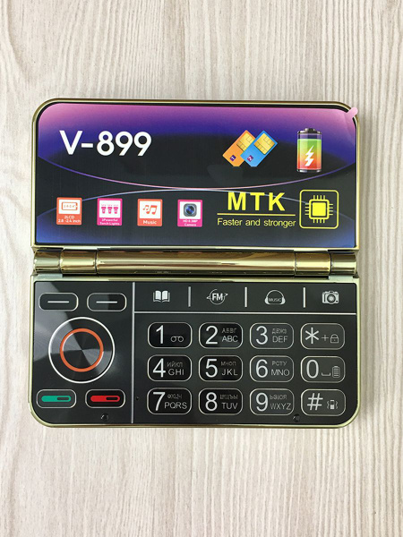 Мобильный телефон V-899, золотой купить на OZON по низкой цене (1759652612)