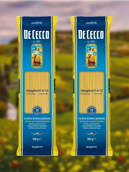 Макароны De Cecco Спагетти №12 из твердых сортов пшеницы, 2 шт х 500 г ...