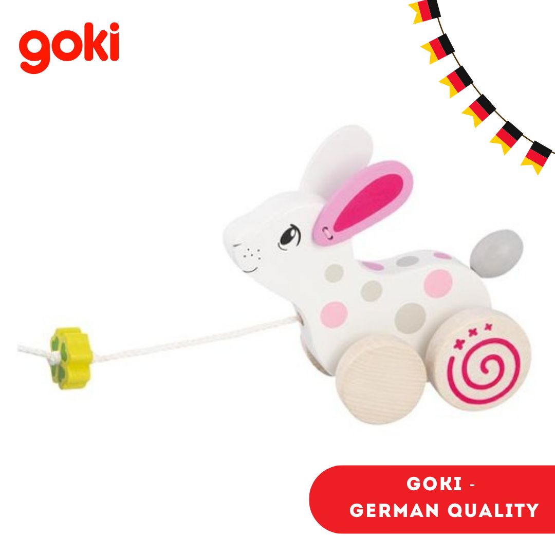 Деревянная игрушка каталка ''Кролик'' Goki, 1+