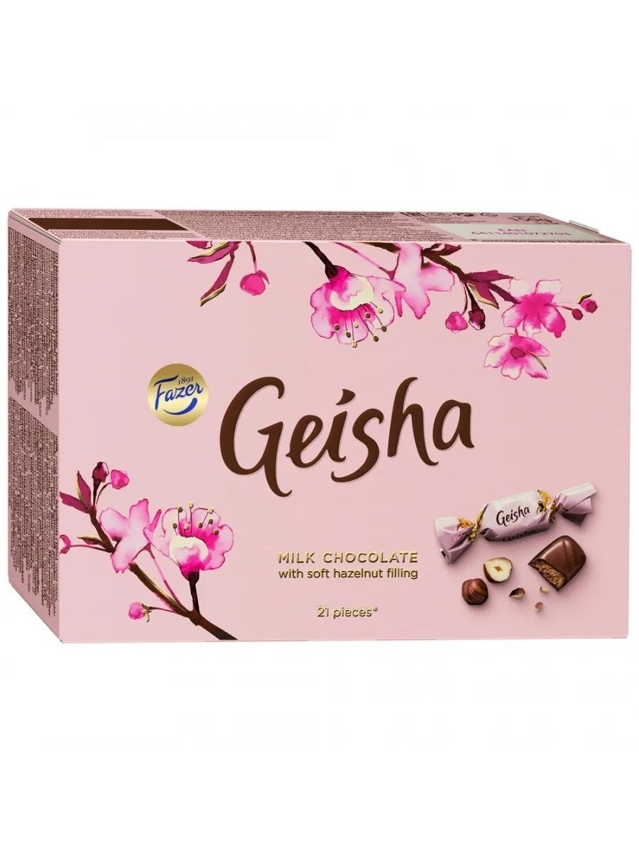 Конфеты Fazer Geisha с начинкой из тертого ореха, 150 г, Финляндия