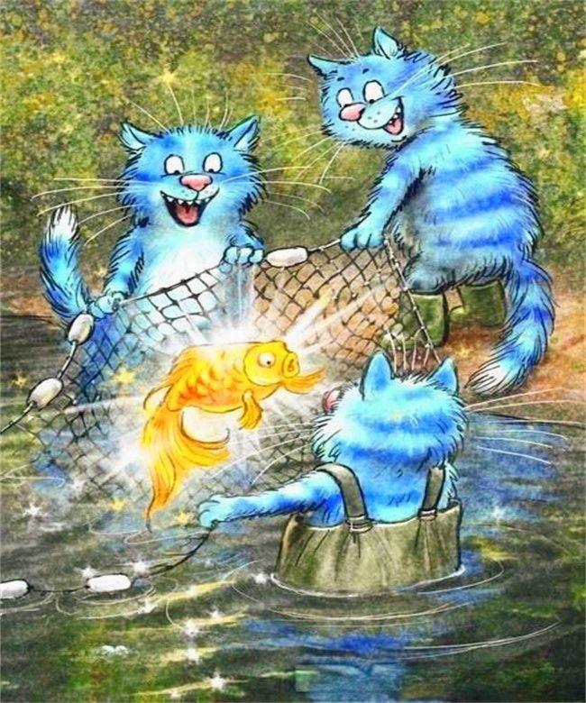 Синие коты картинки