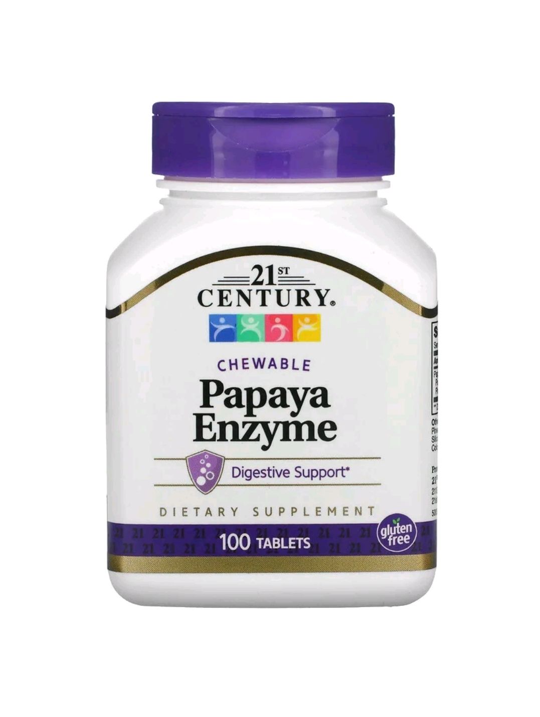 Фермент папайи Papaya Enzyme 100 жевательных таблеток