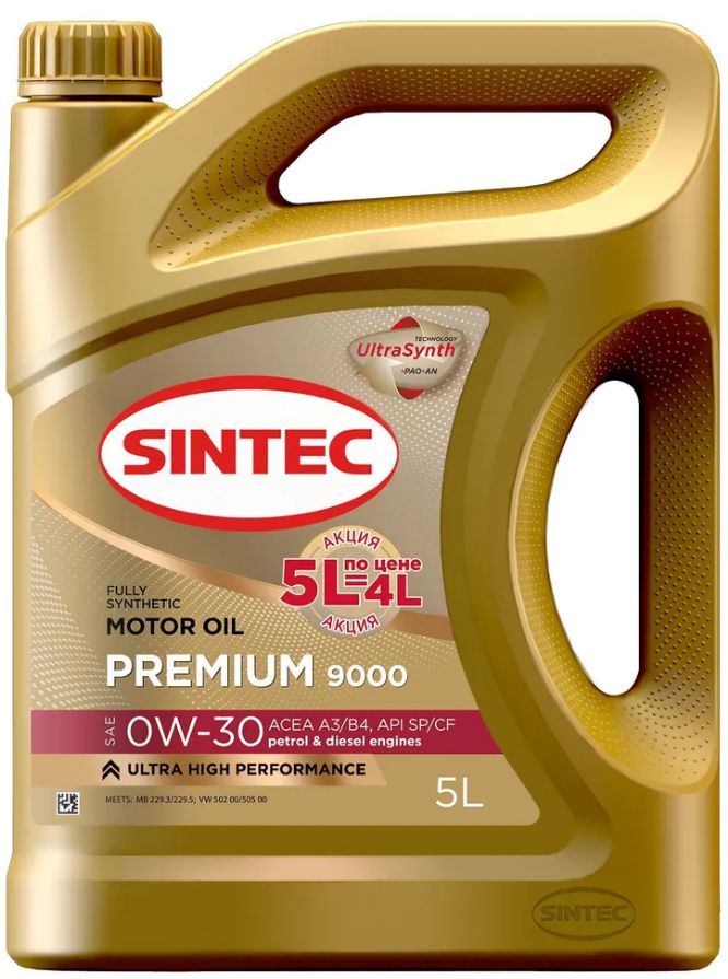 SINTECPremium90000W-30Масломоторное,Синтетическое,5л