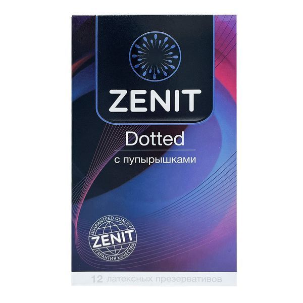 ZENIT Презервативы мужские латексные Dotted с точками №12