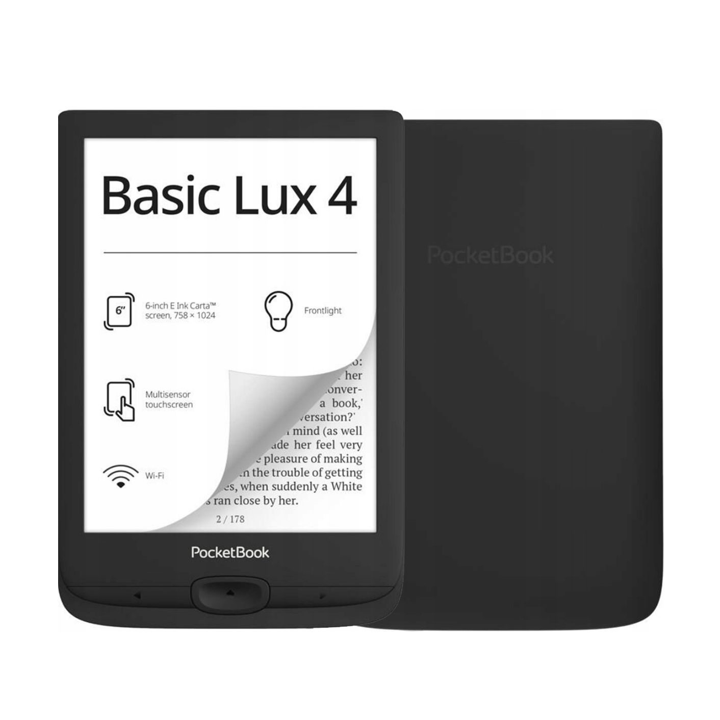 Pocketbook6"Электроннаякнига6"BasicLux4618черная,черный