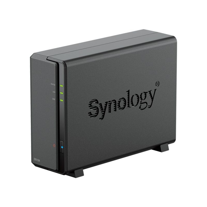 SynologyDS124Сетевоехранилище1x2.5"/3.5"SATA,RealtekRTD1619B/4x1.7GHz,1GBDDR4,1x1Гбит/с,2xUSB