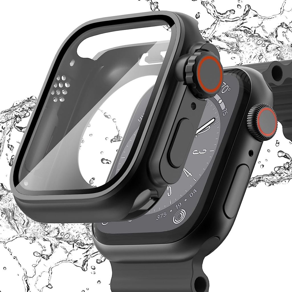 Защитныйстеклянныйчехол360дляAppleWatchSeries987654SE2в1ВодонепроницаемыйчехолЖесткийбампердлякорпусаПК