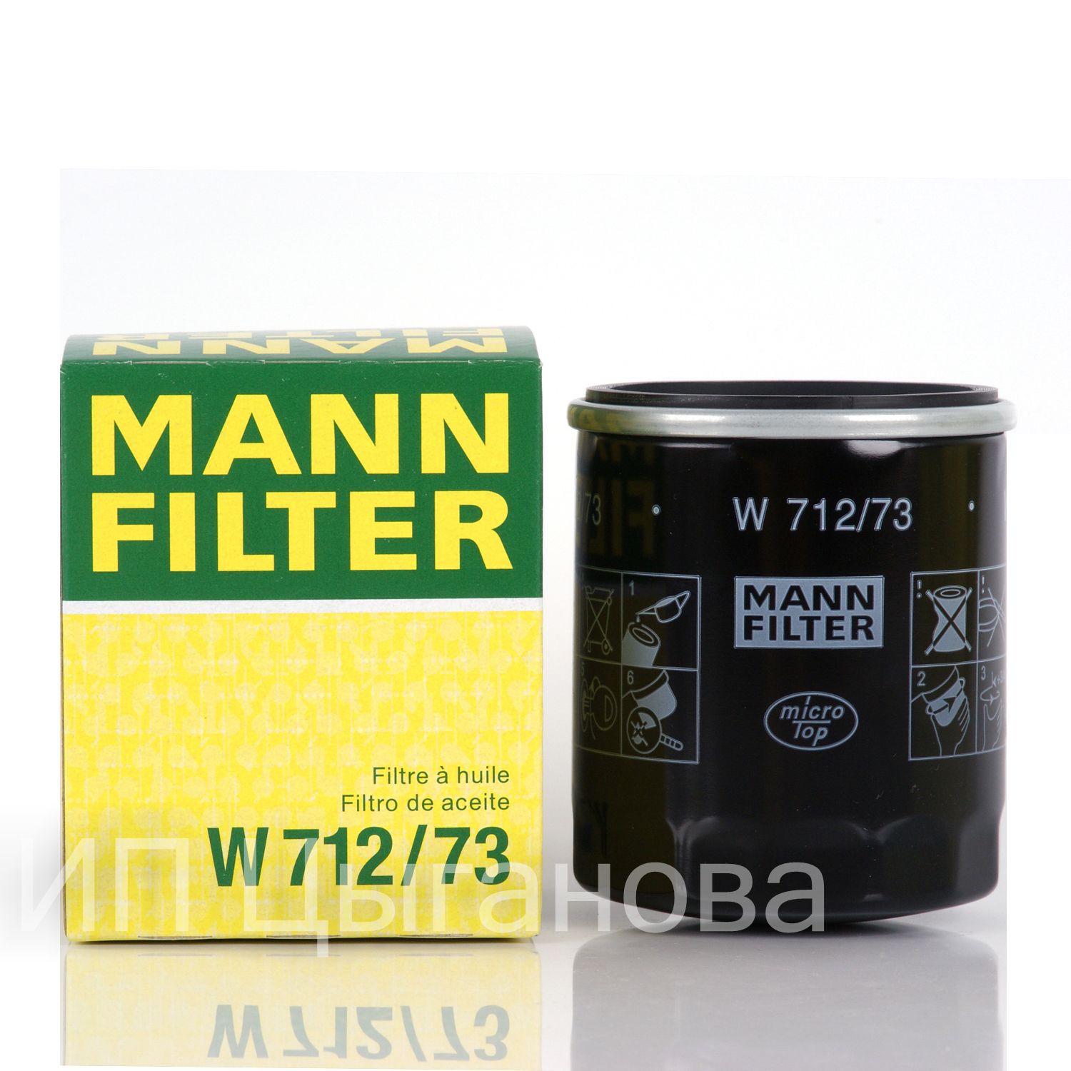 MANN FILTER Фильтр масляный арт. W712/73