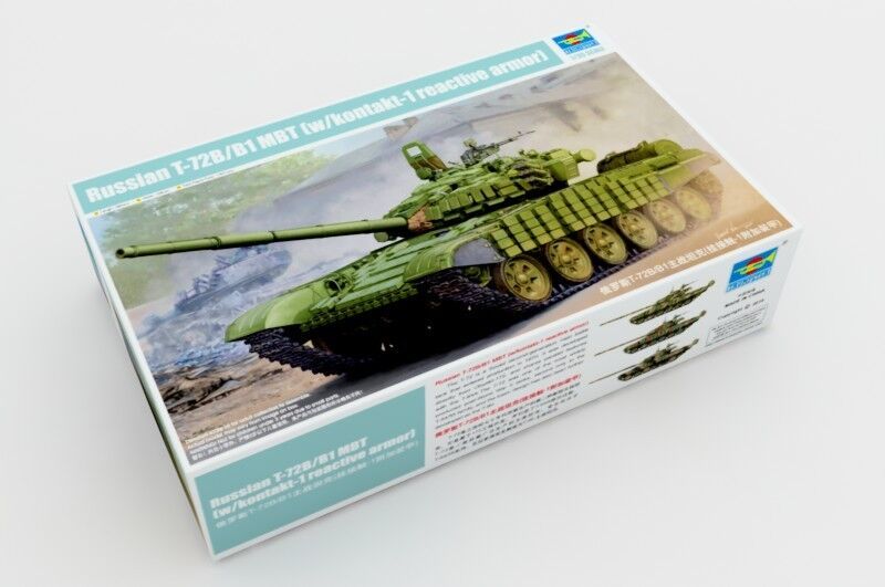 Trumpeter 1/35 05599 Российский танк Т-72Б/Б1 с динамической защитой Контакт-1 Танки