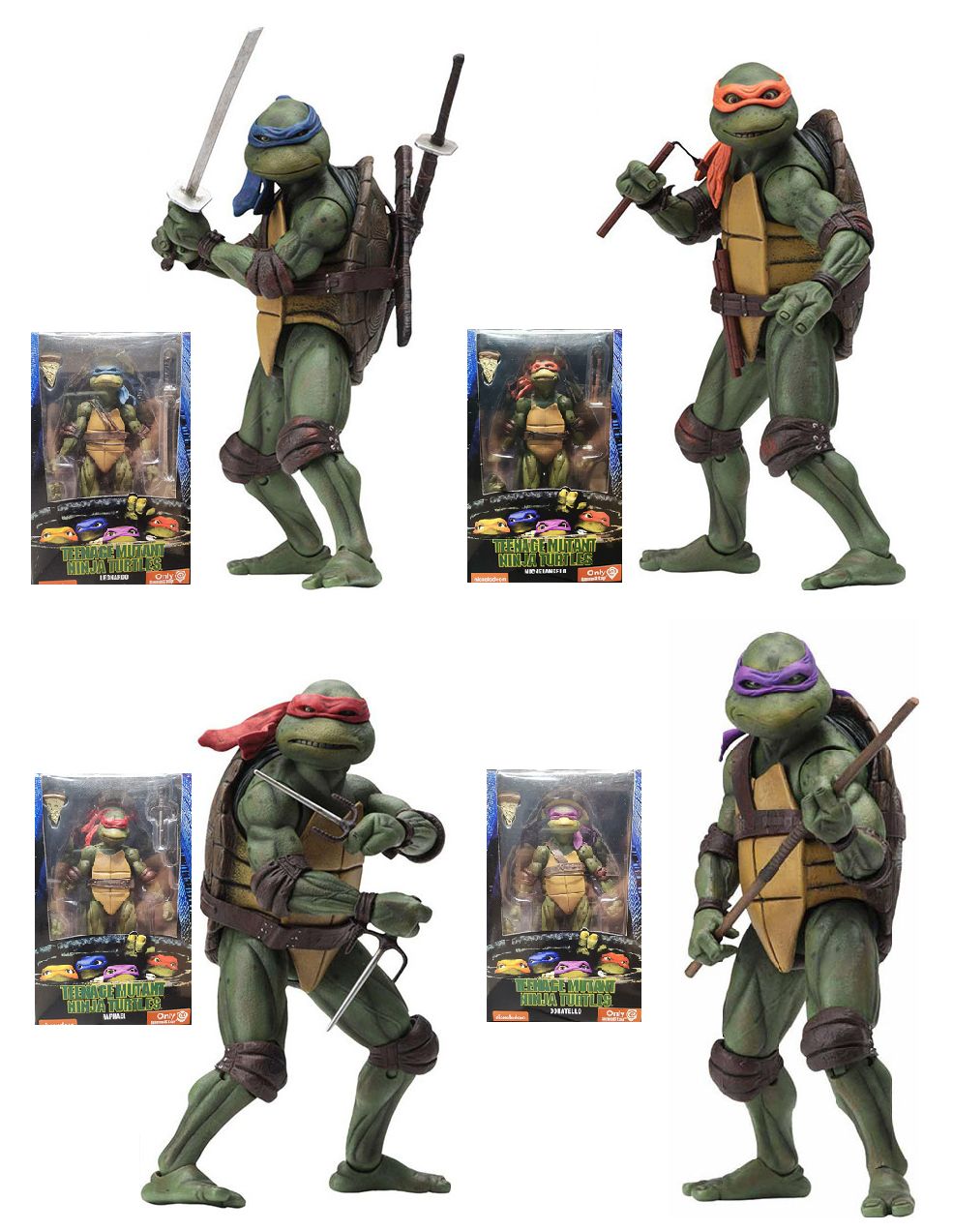 НаборфигурокЧерепашкиНиндзяTMNT4шт(18см)