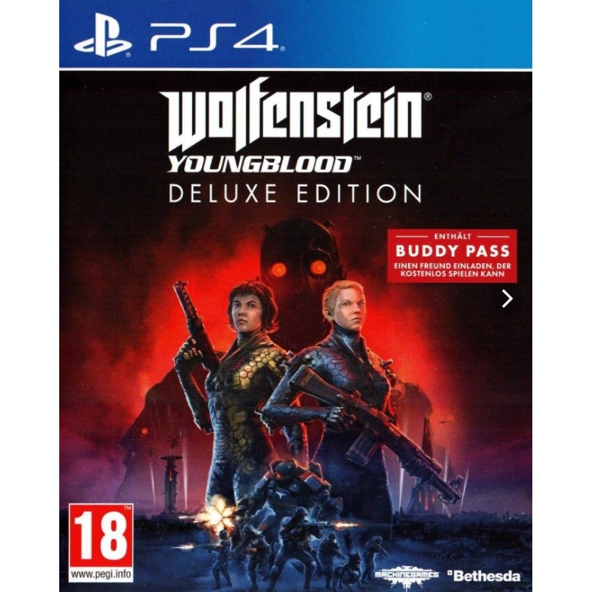 Игра Wolfenstein: Youngblood. Deluxe Edition (немецкая версия) (PlayStation  4 купить по низкой цене с доставкой в интернет-магазине OZON (1539111563)