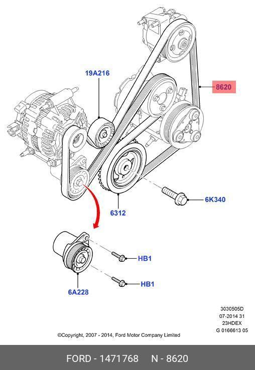 Как заменить генератор форд мондео Ремень поликлиновый Ford 1 471 768 - Ford арт. 1 471 768 - купить по выгодной це