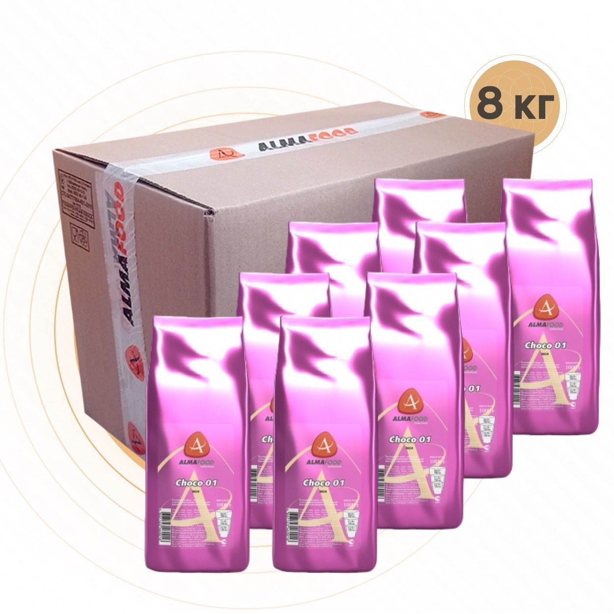 Горячий шоколад Almafood Choco 01 Rich Granules 8 кг